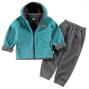 Kledingsets SAILEROAD Baby Jongens Kinderen Polar Fleece Pakken Meisjes Tops Broek 2 stuks Herfst Winter Kinderen