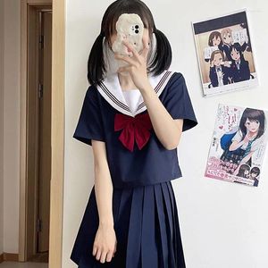 Vêtements Ensemble d'écoliers uniforme Uniforme Japonais Classe JK Uniformes Élèves Vêtements pour coréen Cosplay Sailor Suit Women Jupe S-2xl