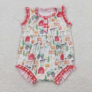 Vêtements Ensembles à manches courtes Filles Animaux de ferme Boutique RTS RTS SUMPART COSE Baby Clothes Romper Kid