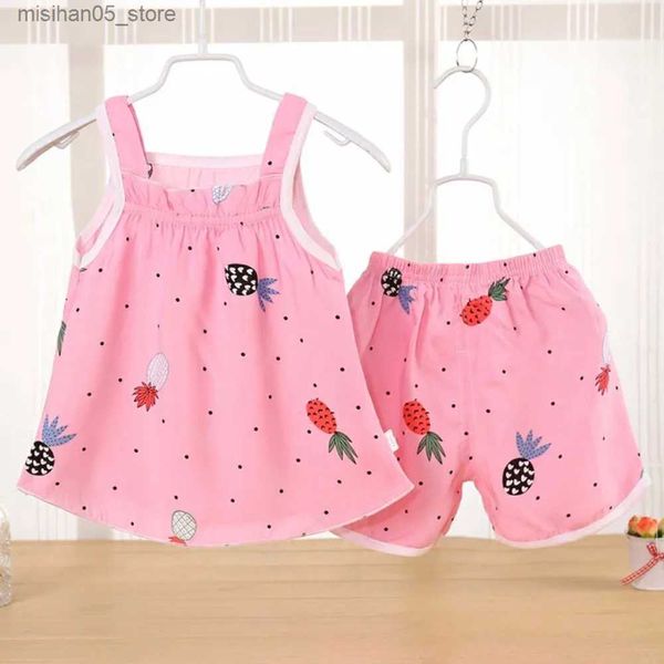 Ensembles de vêtements Siyuebebe Baby Girls Summer Clothing Set 2pcs Cotton Childrens Baby Girls Dress NOUVEAU BÉBAN SPORT