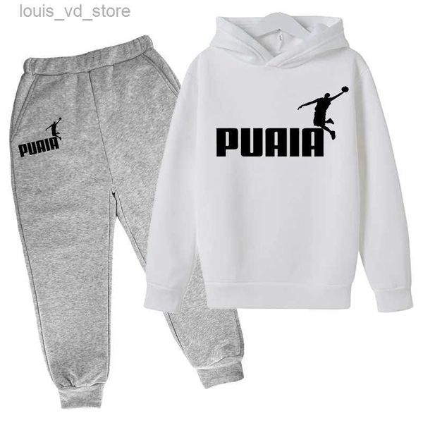 Ensembles de vêtements Sports Style Kids Spring Automne Casual Tracksuit 4-16 ans Boys Girls 2pcs Pullover Sweat à capuche + Pantal