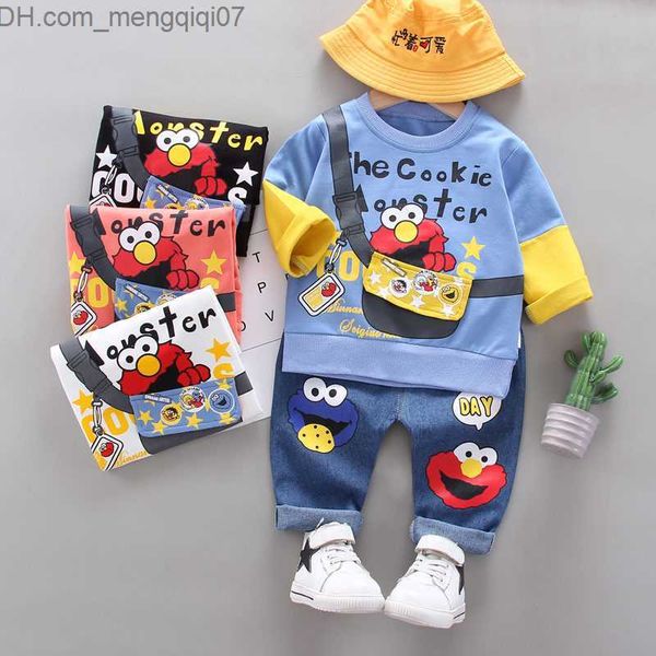 Conjuntos de ropa Primavera y otoño Ropa para niños y niñas Conjunto de letras de manga larga de dibujos animados Ropa para niños Camiseta para bebés Pantalones 2 piezas / conjunto Z230719