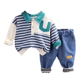 Kledingsets Lente Herfst Babymeisjeskleding Kinderen Jongens Outfits Kinderen T-shirt Broek 2-delige sets Peuter Casual kostuum Babytrainingspakken 231207