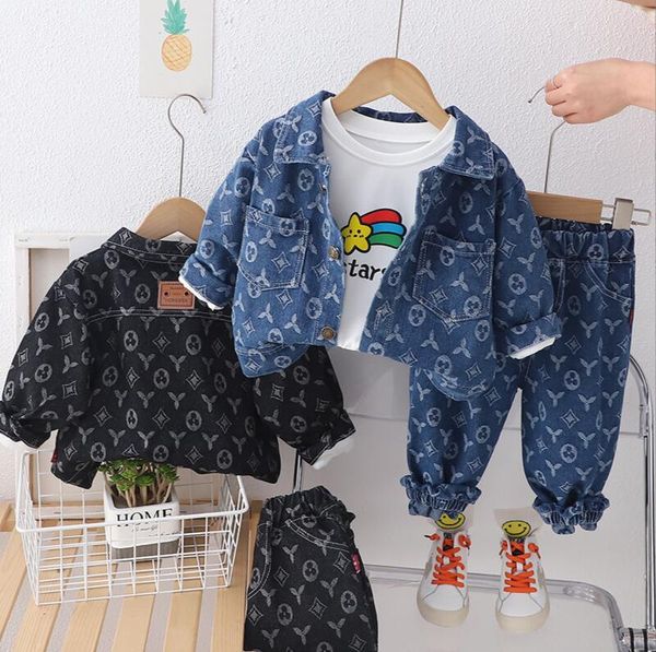 Vêtements Ensembles Printemps Automne Casual Boy Set 2024 Mode Active Denim Veste Jeans Pantalon Enfant Enfants Bébé Enfant Vêtements Vêtements Dr Dhomz