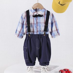 Kledingsets Spring herfst Kinderkleding Pakken Baby Girl Boys Fashion Blouses Overalls Bib Pants 2pcs/Set Kid Children Costume