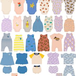Kledingsets SS Origineel label Bobo Tao kiest kinderen BC Baby Sets T -shirts Body Over het algemeen geweven bloeierbroek Shorts Culotte 230421