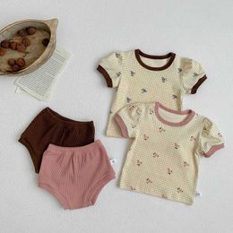 Conjuntos de ropa Startist Summer Baby Set Camiseta floral y Bloomer2 piezas Traje Ropa