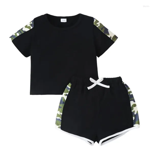 Ensembles de vêtements d'été 2 PCS Casual Sportswear Set 5-14 ans