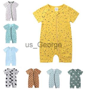 Kleding Sets Zomer Baby Onesie Cartoon Leeuw Bewolkt Pijl Rompertjes voor Kinderen Korte Mouw Rits Pasgeboren Meisje en Jongen Jumpsuits J230630