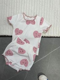 Kledingsets Zomer Baby Baby Korte Mouw Kleding Set Infant Boy Girl Heart Dot Print T Shirts Shorts 2pcs Pak Toddler Casual Outfits