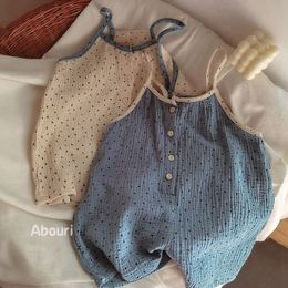 Kledingsets Zomer Baby Riem broek Koreaanse kinderen S Katoen Star Print Loose Bodysuit 230520