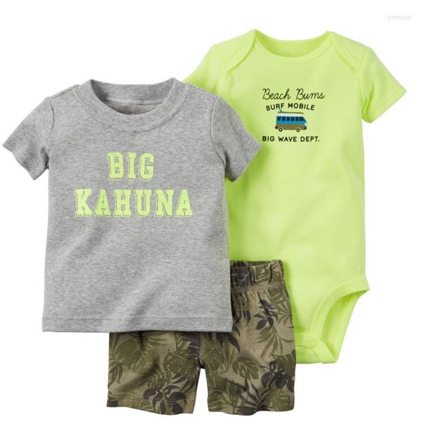 Vêtements Ensembles de vêtements d'été Vêtements nés Baby Set Letter T-shirt Tops Body Shorts Costume bébé tenue Babies Suit 2022