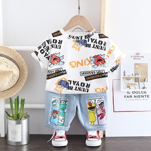 Kleding Sets Zomer Casual Peuter Baby Jongens Meisjes Pak Kinderen Cartoon Gedrukt Top Shorts 2 Stuks Sets Mode Kinderkleding 230630