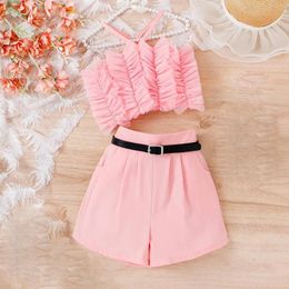 Kleding Sets Zomer Meisjes Pak Tweedelige Outfits Voor Tienermeisjes Baby Kerst Hoofdband Outfit Grote Zweet