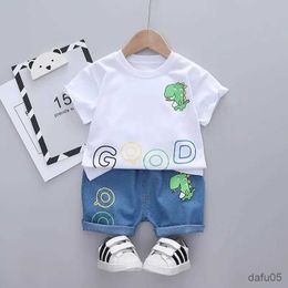 Vêtements Ensembles d'été pour enfants Suit enfants Boys Boys Dinosaur Suit T-shirt Shorts 2pcs / Set Toddler Clothing Clothing Infant Kids Tracksity