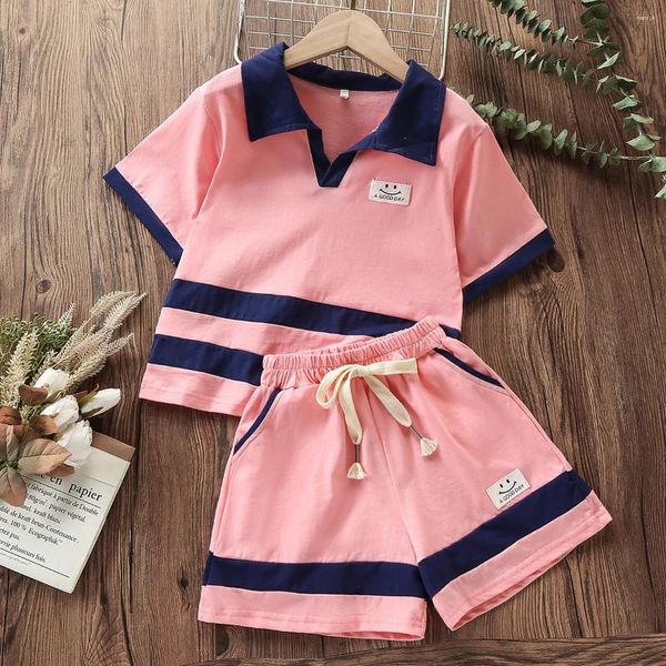 Conjuntos de ropa Summer Kids Sports Suits for Girls Children Outfits School Teenagers Camiseta Shorts 2pcs 4 6 7 8 10 12 13 años