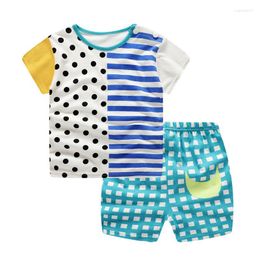 Kledingsets Zomer Kinderen Streetwear Polka Dot Set voor Kid Boy Tops Shorts Pak jongenskleding geboren Baby Girl