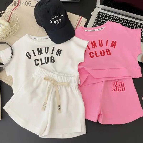 Ensembles de vêtements d'été de style coréen bébé fille de vêtements de vêtements de sport