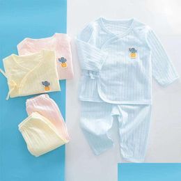 Ensembles de vêtements Été Split Mince Sous-vêtements en coton nouveau-né Classe A Ensemble désossé pour 0-6 mois Bébé Drop Livraison Enfants Maternité Dhzbc