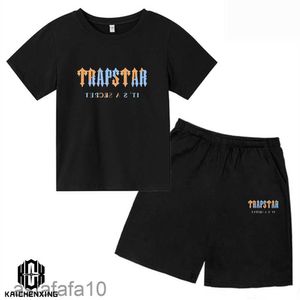 Kledingsets Zomer Trapstar T-shirt Kinderen Jongens Strand Shorts Streetwear Trainingspak Mannen Vrouwen Kleding Meisjes Sportkleding L230630 5QBT