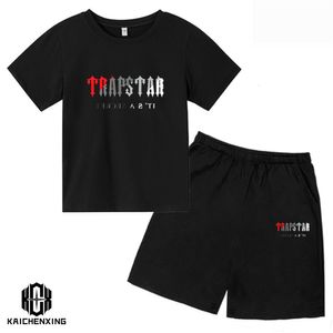 Kleding Sets Zomer TRAPSTAR Tshirt Kids Jongen Strand Shorts Sets Streetwear Trainingspak Mannen Vrouwen Kleding Meisjes Sportkleding 230606