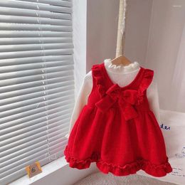 Conjuntos de ropa Sweet Girls Princess Cloth Set Baby Kids Kids Autumn Knitwer Séter de manga largo