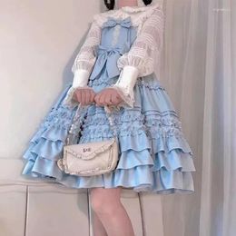 Ensembles de vêtements Sweet Lolita JSK robe harajuku victorien élégant suspense vintage princesse Summer Women Kawaii Party Robes