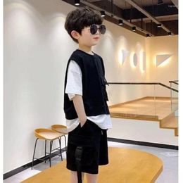 Conjuntos de ropa Teen Junior Boys Summer 2Pieces / Set para niños de 3 a 12 años de edad Camiseta de manga corta Pantalones