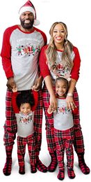 Ensembles de vêtements La famille de la famille des enfants correspondant aux ensembles de pyjamas de vacances de Noël, Snug Fit 100% coton, adulte, grand gamin, tout-petit, bébé