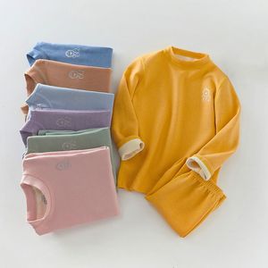 Conjuntos de ropa Conjunto de ropa interior térmica para niños Invierno Niños Niñas Calzoncillos largos Grueso Cálido Cuello medio Niños Homwear 14 15 años Ropa de niña 230711