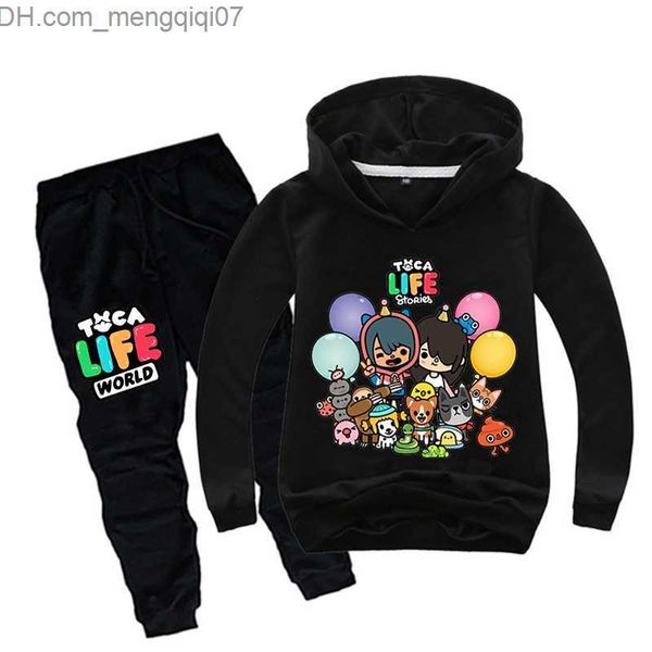 Ensembles de vêtements Toca Boca Life World Enfants Bébés Garçons Toca Life World Sweat Ensembles Enfants Tops + Pantalon Enfants Filles Vêtements Hoodies Costume Z230717