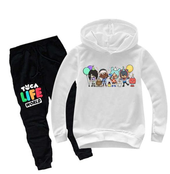 Ensembles de vêtements Toca Life World enfants garçons vêtements ensembles jeu Toca Boca Life World manches longues Oneck Harajuku sweats à capuche hauts pantalons chi4460680