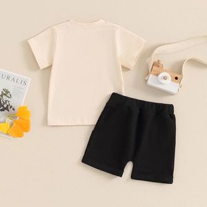 Ensembles de vêtements pour tout-petit bébé garçon 1er 2ème anniversaire Triptor tracteur à manches courtes t-shirts Shorts Set Summer Clothes