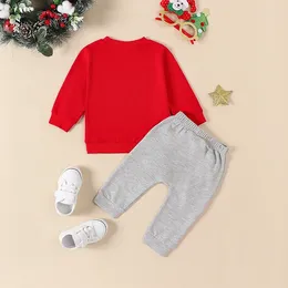 Vêtements Ensembles pour tout-petit bébé garçon de Noël tenue Santa belle Clark Sweatshirt Xmas Jogger solide pant