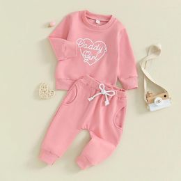 Kleding sets peuter babyjongen meisje kleding crewneck pullover print sweatshirt broek broek suit herfst winter outfit