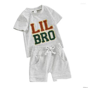 Sets de ropa para niños pequeños Baby Boy Girl Summer Round Camiseta Camiseta de manga corta Gran Hermano Hermano Hermana Matrimonio Impresión Elástica Dro Otx48