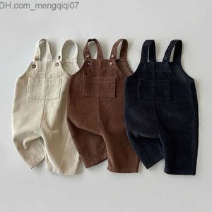 Kleding Sets Peuter Baby Jongens en Meisjes Overalls Lente en Herfst Effen Vintage Corduroy slabbetjes Baby Katoen Casual Kinderkleding Meisjes 0-24M Z230710