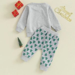 Kledingsets Peuter Baby Boys Christmas Outfits 2pcs Letter met lange mouwen Letter afdrukt Pullover broek Fall Winterkleding