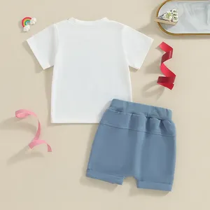 Kledingsets Peuter Baby Girl Boy Birthday Outfit -shirt en shorts Set Half 1e 2e 3e cadeau