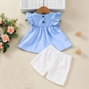 Ensembles de vêtements enfant en bas âge bébé fille tenues ensemble couleur unie ensemble sweat-shirt d'été et pantalons de survêtement pour filles couvertures emmaillotées