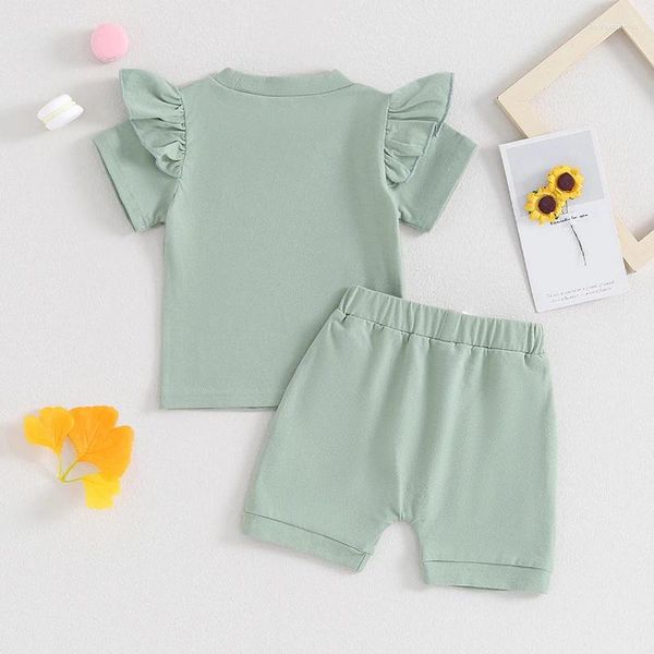 Ensembles de vêtements pour bébés filles, vêtements d'été pour papa, t-shirt à manches courtes et Shorts à taille élastique, tenue pour nourrissons