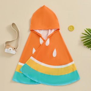 Kledingsets Peuter Baby Girl Swim Cover Up Zonnebrandcrème Korte mouw Bloem Open voorste sjaal Sjawl Beach Schouder Swimpak Bading Pak