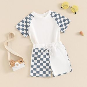 Ensembles de vêtements Toddler Boy Girl Tenue d'été Shorts à manches courtes Set 6 12 18 18 24 mois 2T 3T 4T