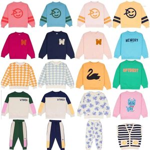 Ensembles de vêtements Toddler Boys Vêtements Wynken 2024 Spring Kids Sweater and Pantal Suit Baby Girls Tenfit Sweat-shirt décontracté Tops Outwear