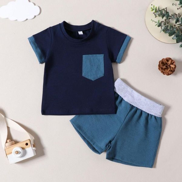 Ensembles de vêtements enfant en bas âge garçons Shorts bébé vêtements garçon été né articles choses à manches courtes hauts et costume pour 1 2 3 ans