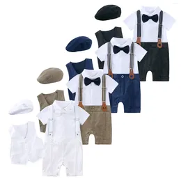 Vêtements Ensembles Toddler Boys Sans manches manchettes blanches à sauts en combinaison