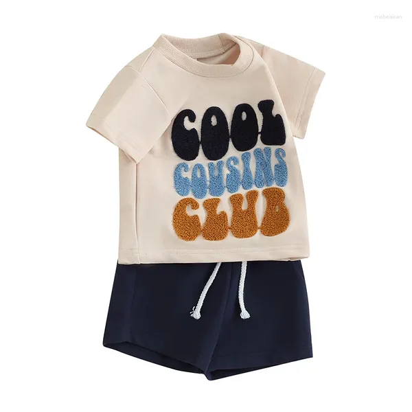 Ensembles de vêtements pour enfants pour enfants bébé garçon vêtements d'été cool club club court à manches courtes shorts de t-shirts