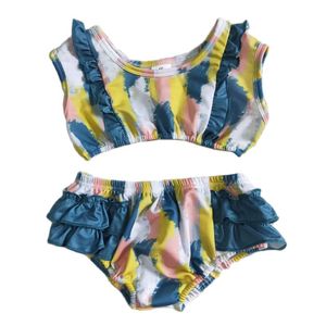 Kleding sets peuter zwempak meisje mouwloze top en shorts 2 stuks baby fashion outfitsclothing