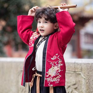 Conjuntos de ropa trajes tradicionales chinos Hanfu para niños antiguo Retro Tang año traje danza Cheongsam kimono ropa para niños pequeños