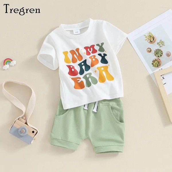 Conjuntos de ropa Traguen 0-24m Baby Baby Boy Summer Outfits de manga corto